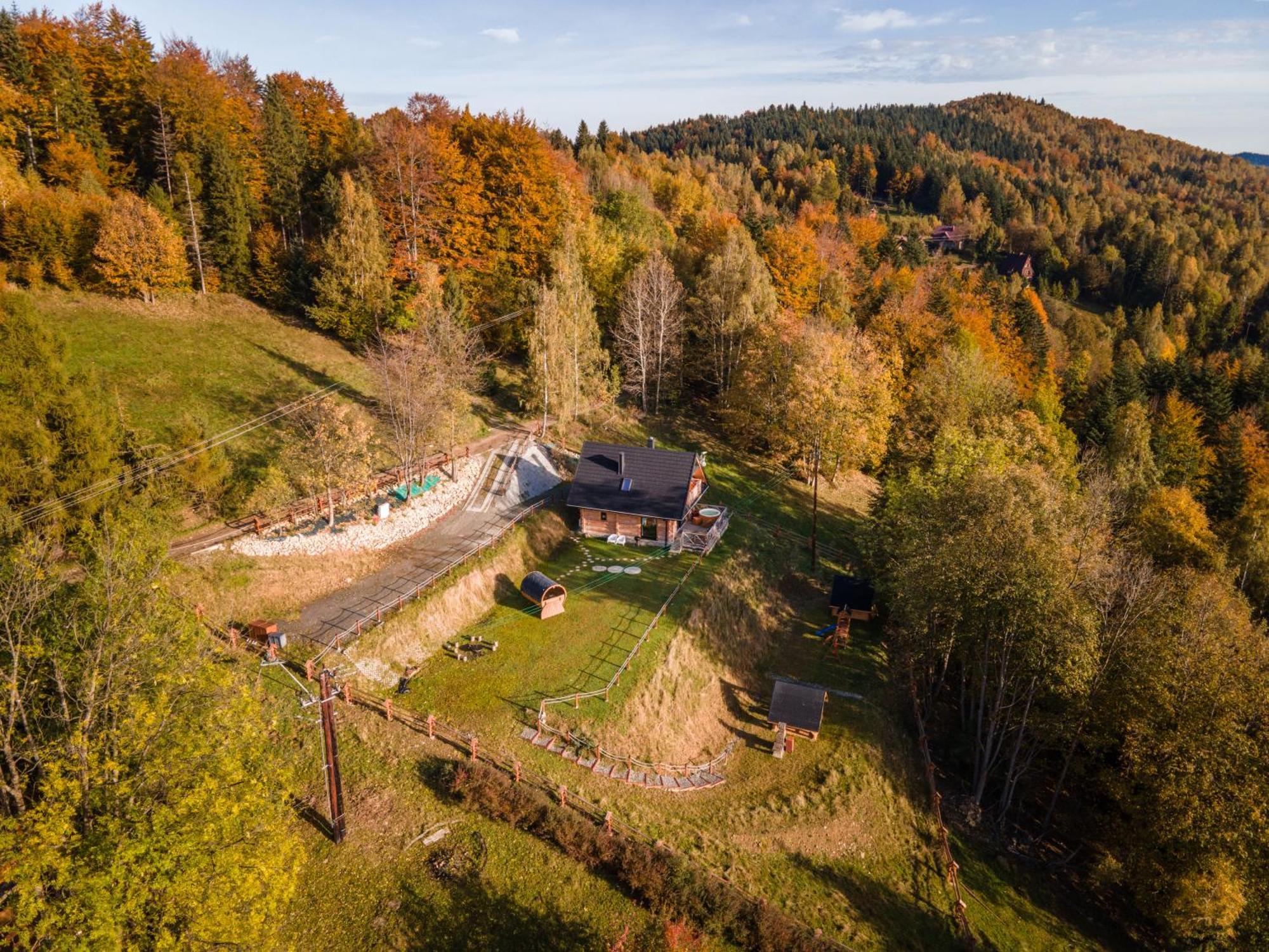 Babiogorska Chata - Dom Z Bali Z Jacuzzi I Sauna Zawoja Buitenkant foto